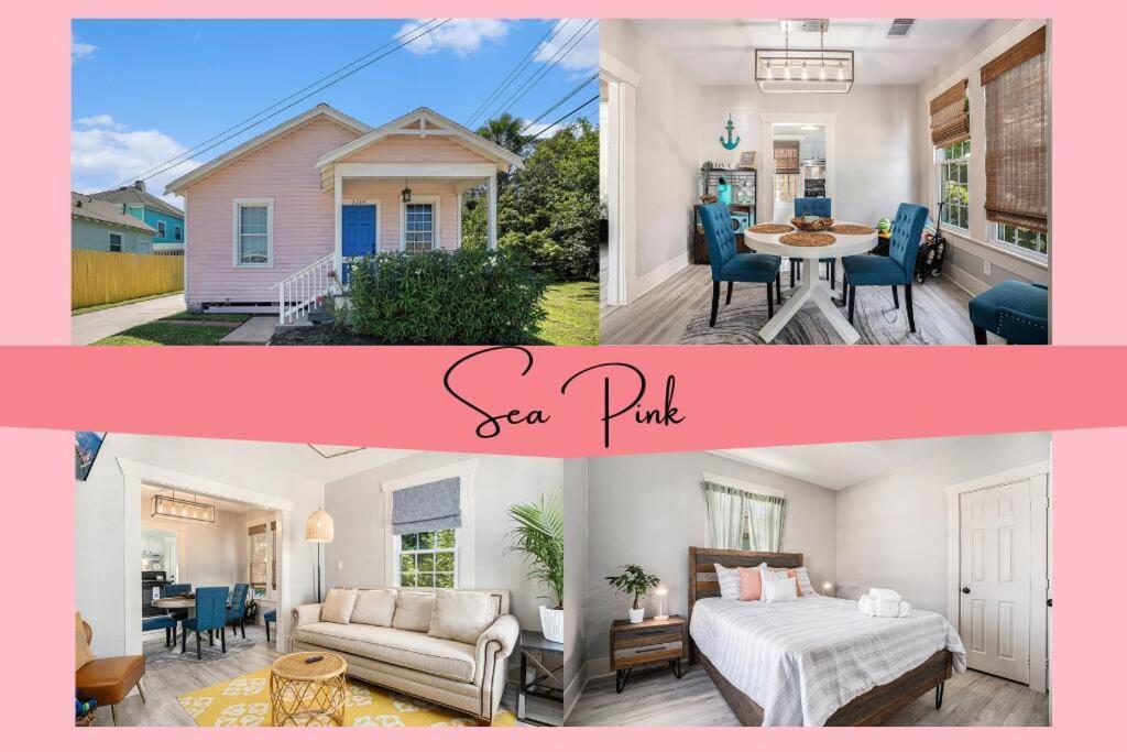Sea Pink Retreat - Walk To Beach, Newly Renovated Galveston Bagian luar foto